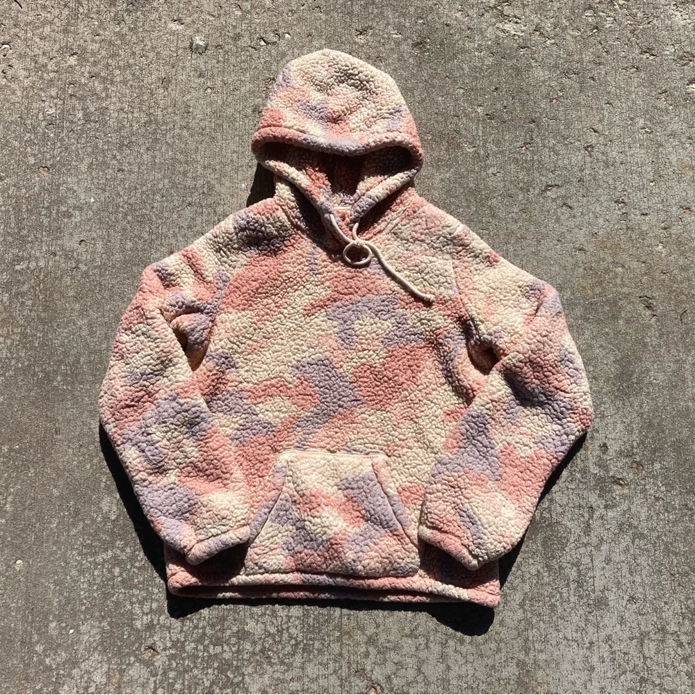 Hollister Pink Camo Sherpa Hoodie